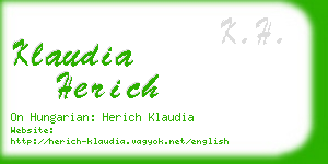 klaudia herich business card